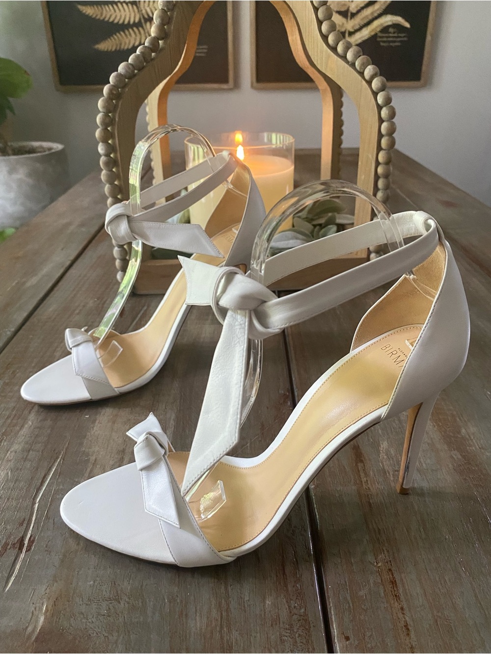 Alexandre Birman Clarita Bow Stiletto Heels Womens 42 White - Picture 5 of 16